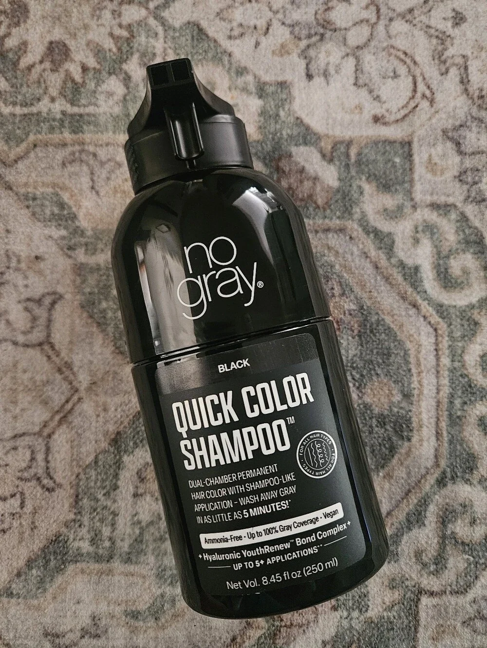 No Grey Quick Color Shampoo- Black